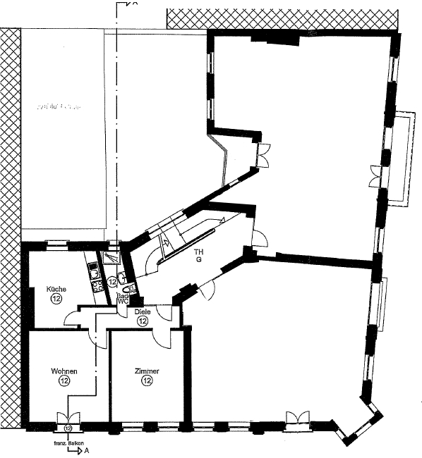 Grundriss original Wohnung 12