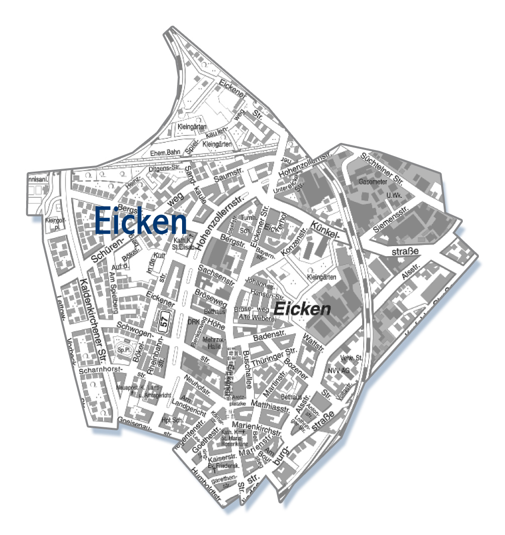 eicken mönchengladbach stadtteil karte Immobilien Moenchengladbach
