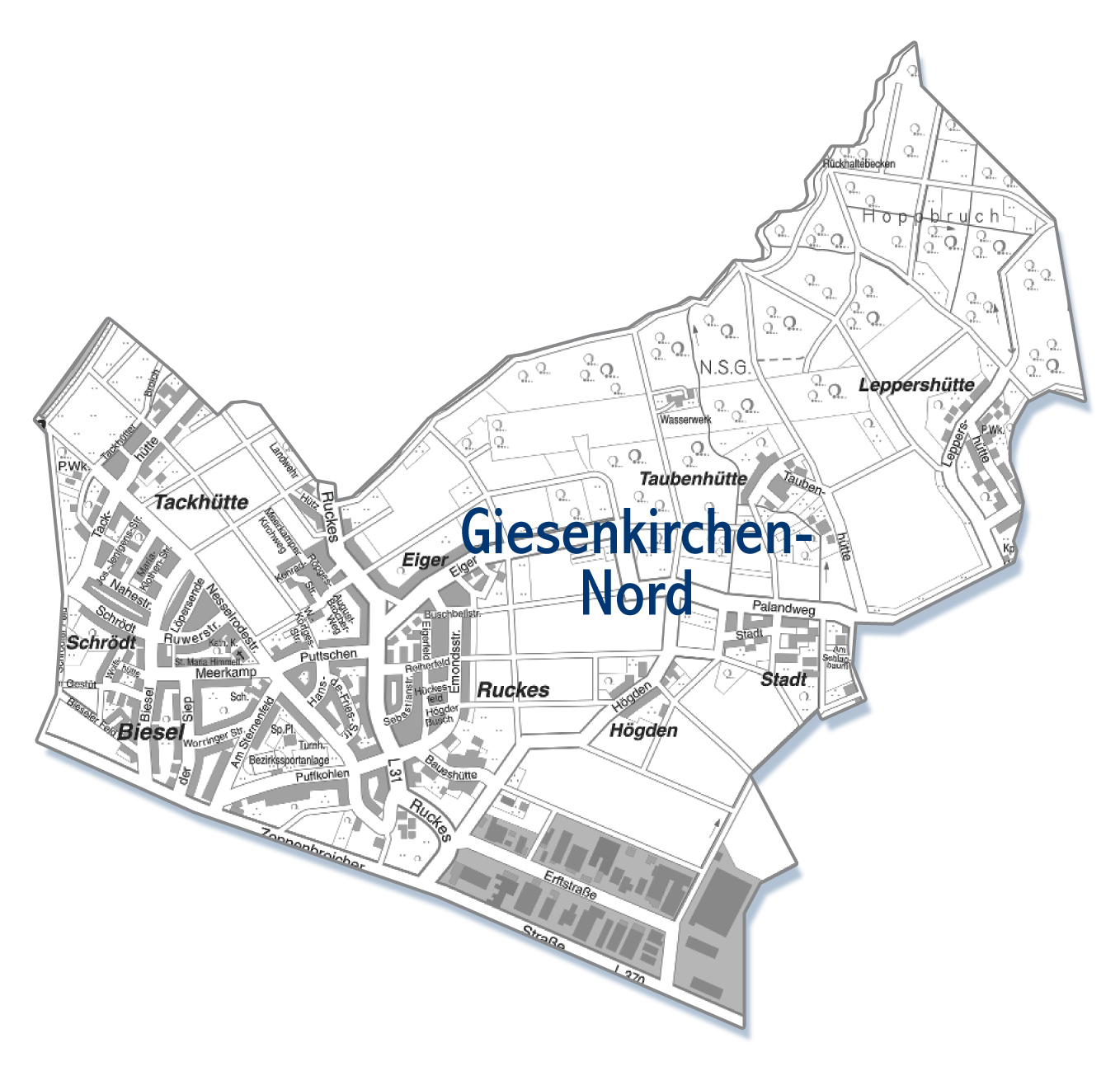 giesenkirchen-nord mönchengladbach stadtteil karte Karte wohnen in Moenchengladbach Immobilien