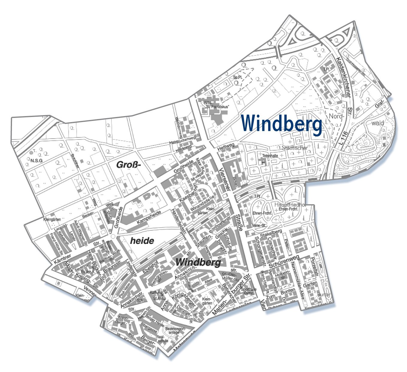 kartenausschnitt-windberg-g Karte Moenchengladbach Ortsteile