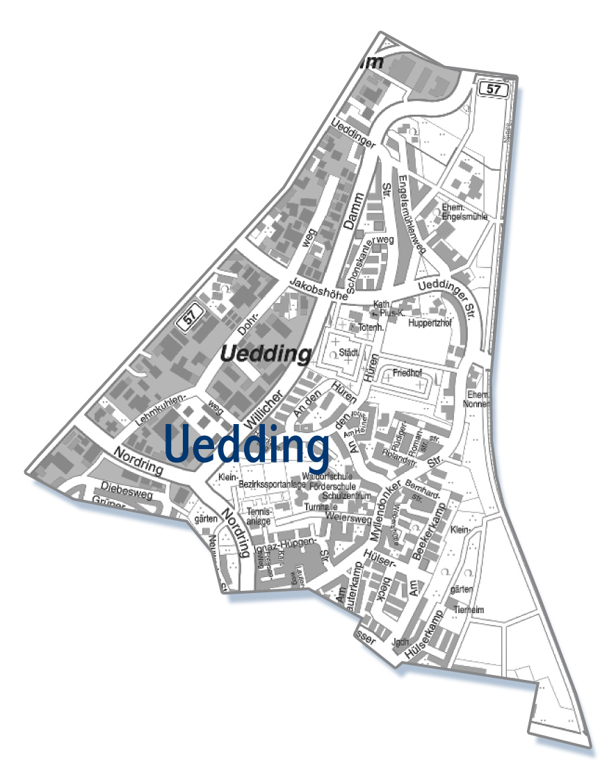 uedding mönchengladbach stadtteil karte Karte wohnen in Moenchengladbach Immobilien