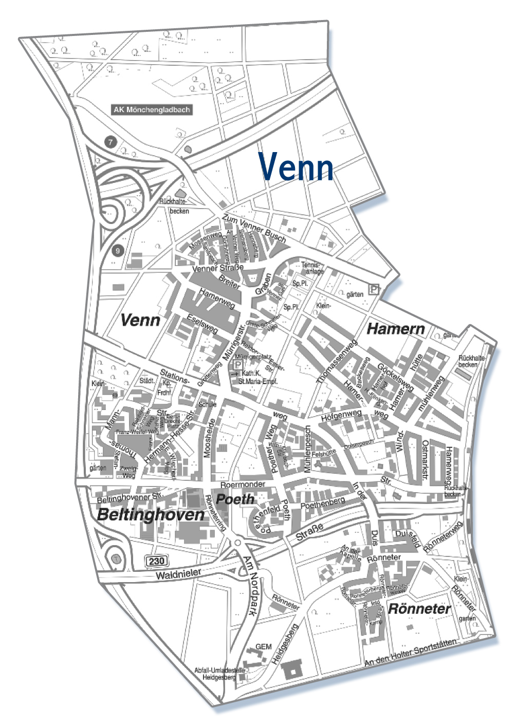 venn mönchengladbach stadtteil karte Immobilien Moenchengladbach Immobilienmakler