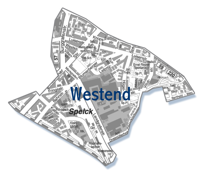 westend mönchengladbach stadtteil karte Ortsteil moenchengladbach