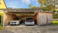 Doppelcarport mit Wallbox und Fahrradschuppen