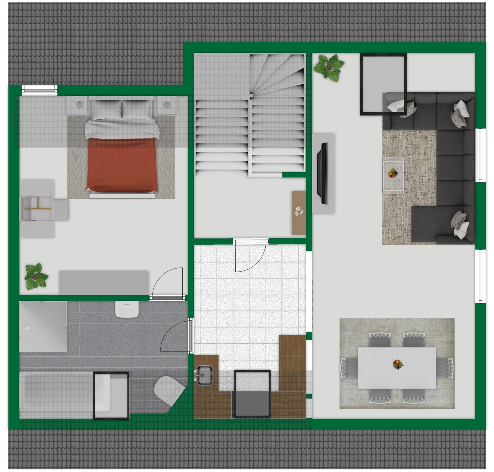 Grundriss-Skizze Dachgeschoss