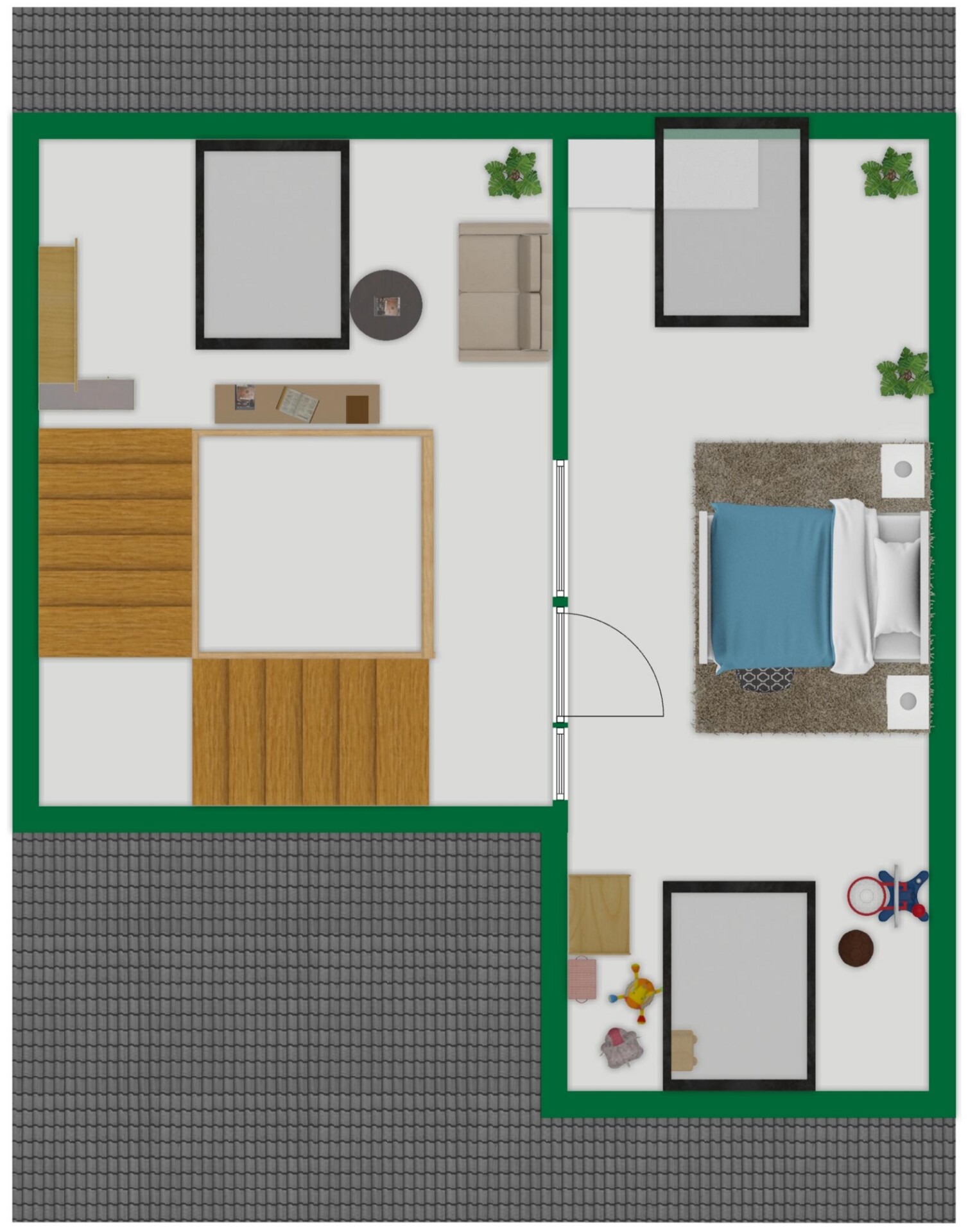 Grundriss-Skizze Dachgeschoss