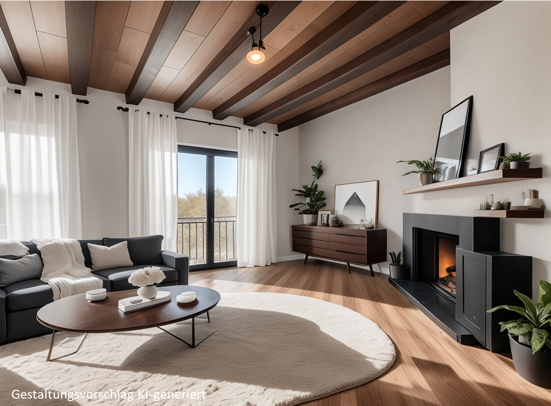 Gemütlich am Kamin_ KI-generiert