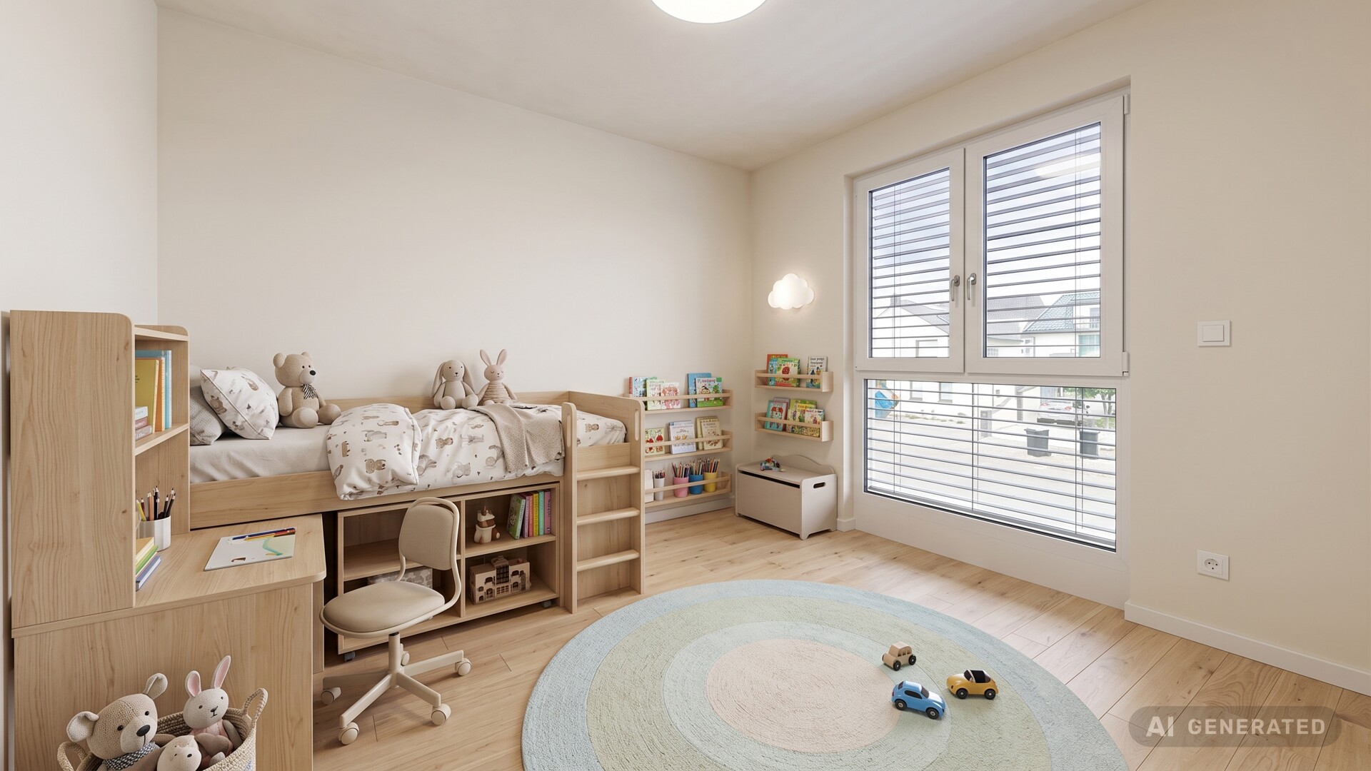 Kinderzimmer KI generiert