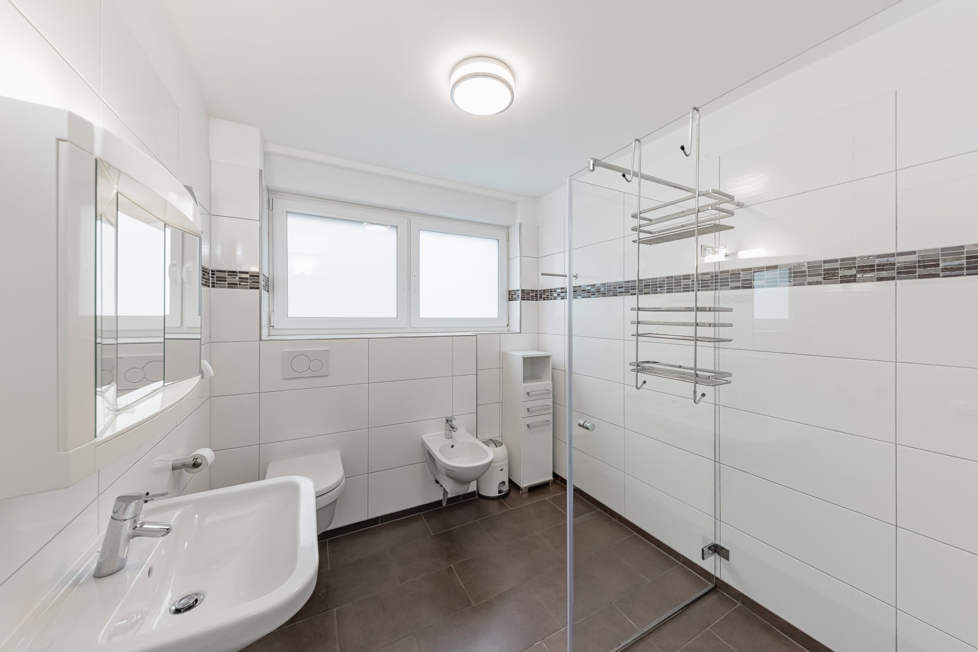 modernes Tageslichtbad mit Dusche