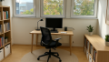 Arbeitszimmer mit KI bearbeitet