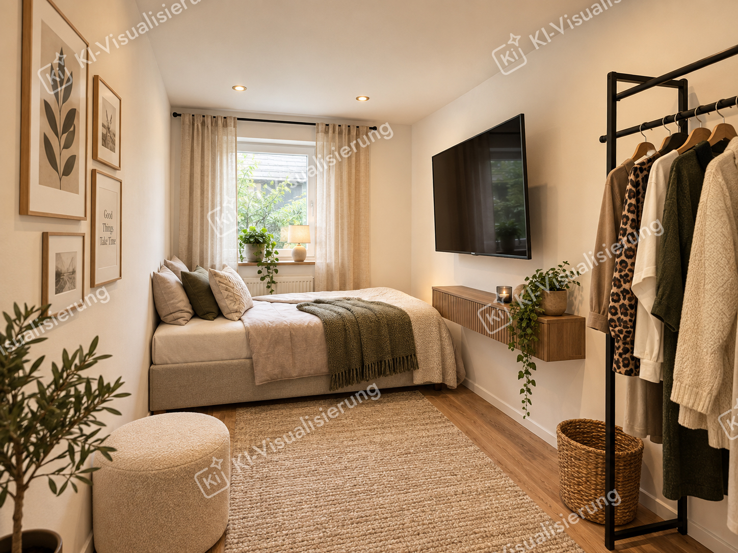 Schlafzimmer Wohnung KI