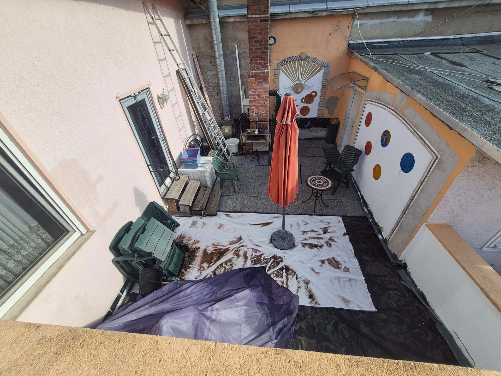Blick auf die Terrasse